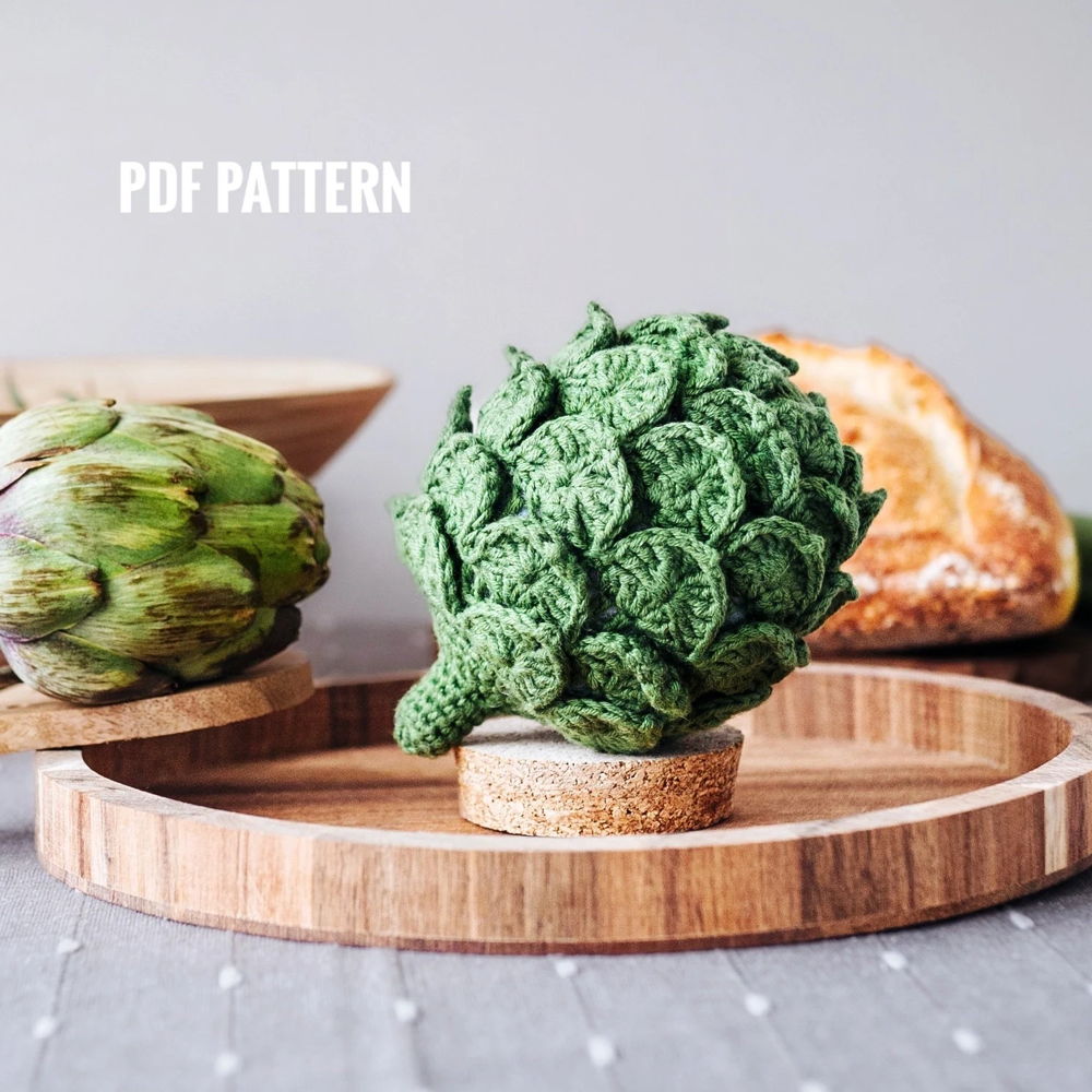 ARTICHOKE Crochet Pattern PDF - Crochet Food Pattern Amigurumi Food Play Food Pattern  Crochet Vegetables Amigurumi Patterns Tutorial