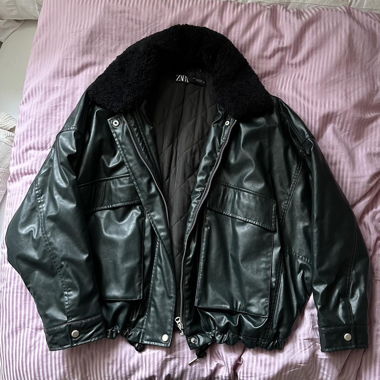 Faux Leather Jacket Zara