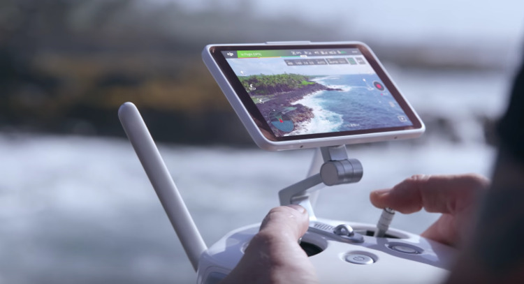 Users can perfect their shots thanks to DJI's Lightbridge technology 
