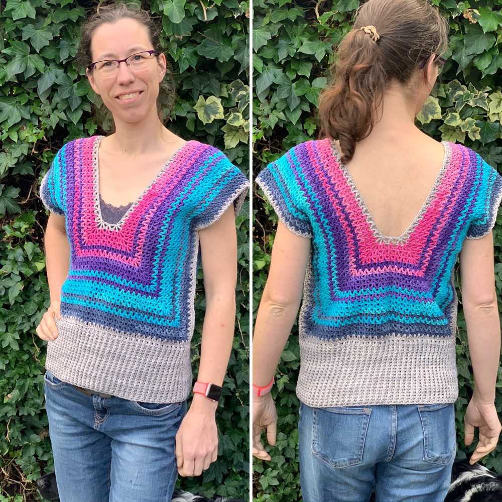 Crocheted summer top Fabienne