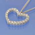 a new diamond heart pendant made from an old jewellery piece