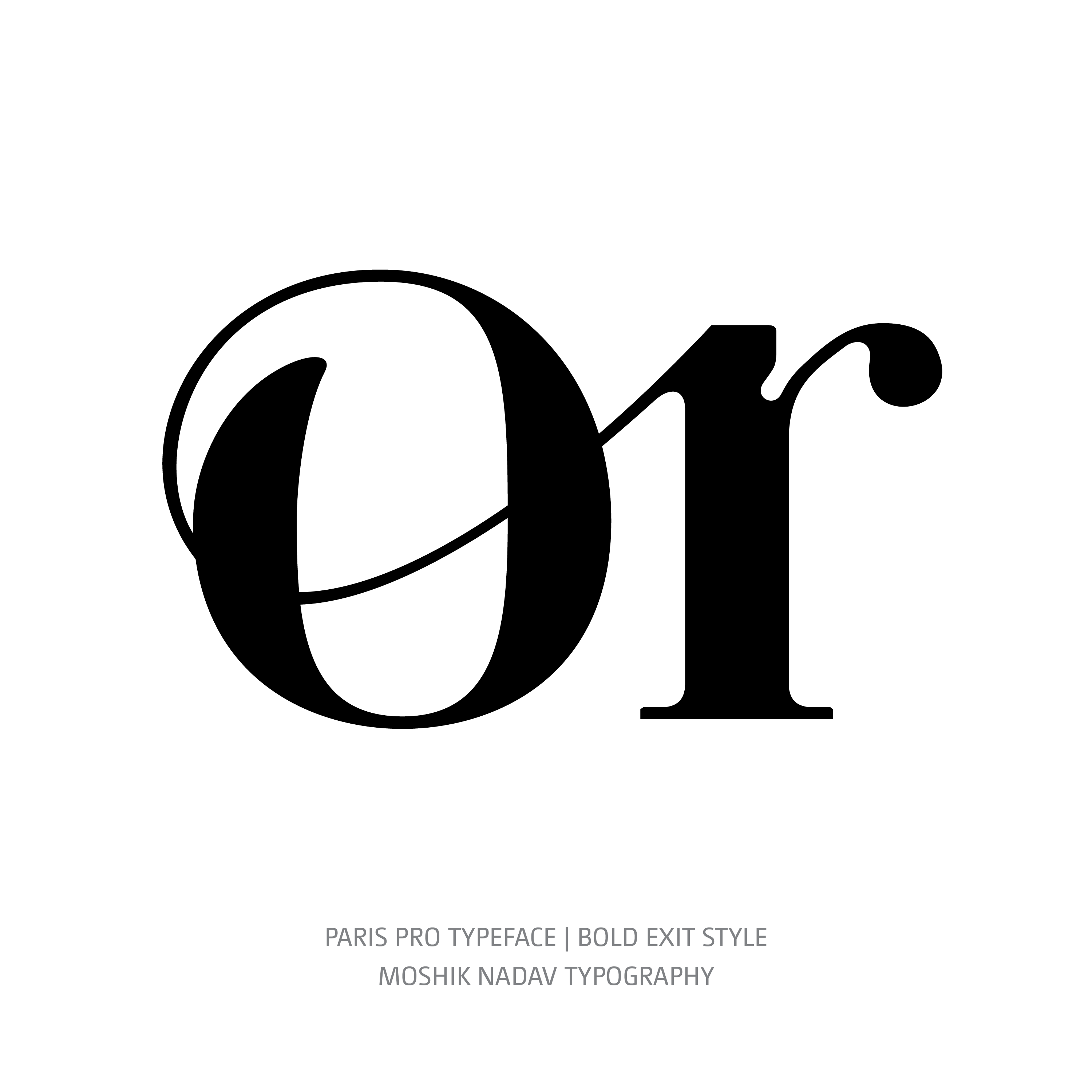 Paris Pro Typeface Bold Exit or ligature