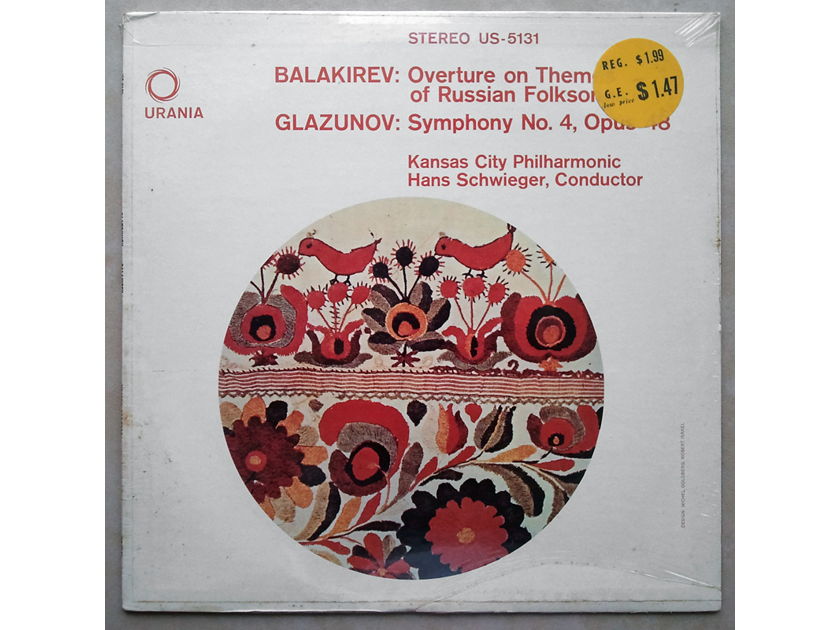 SEALED/Glazunov Symphony No.4, - Balakirev Overture / Hans Schwieger conducting the Kansas City Philharmonic