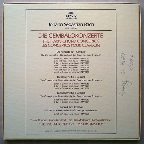 ARCHIV | PINNOCK/BACH - The 13 Harpsichord Concertos / ...