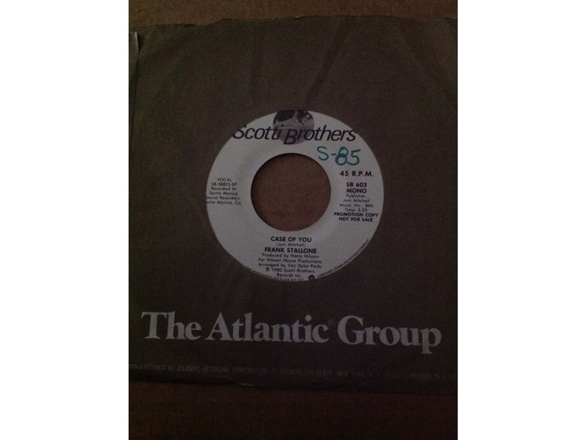 Frank Stallone - Case Of You Scotti Brothers Records Promo Mono/Stereo 45 Vinyl NM