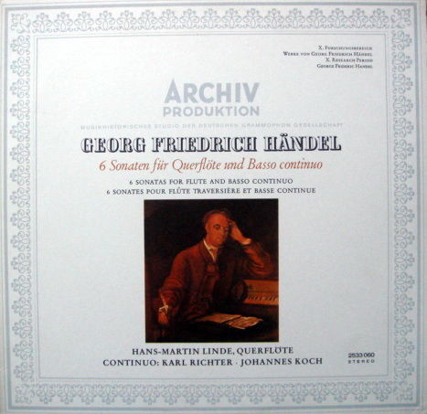 1st Press Archiv / RICHTER, - Handel 6 Sonatas for Flut...