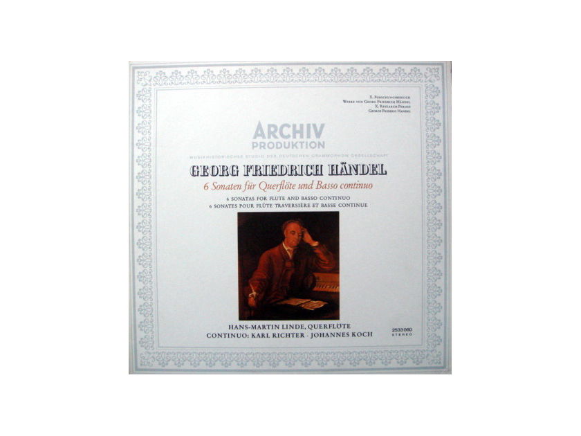 1st Press Archiv / RICHTER, - Handel 6 Sonatas for Flute & Basso Continuo, MINT!