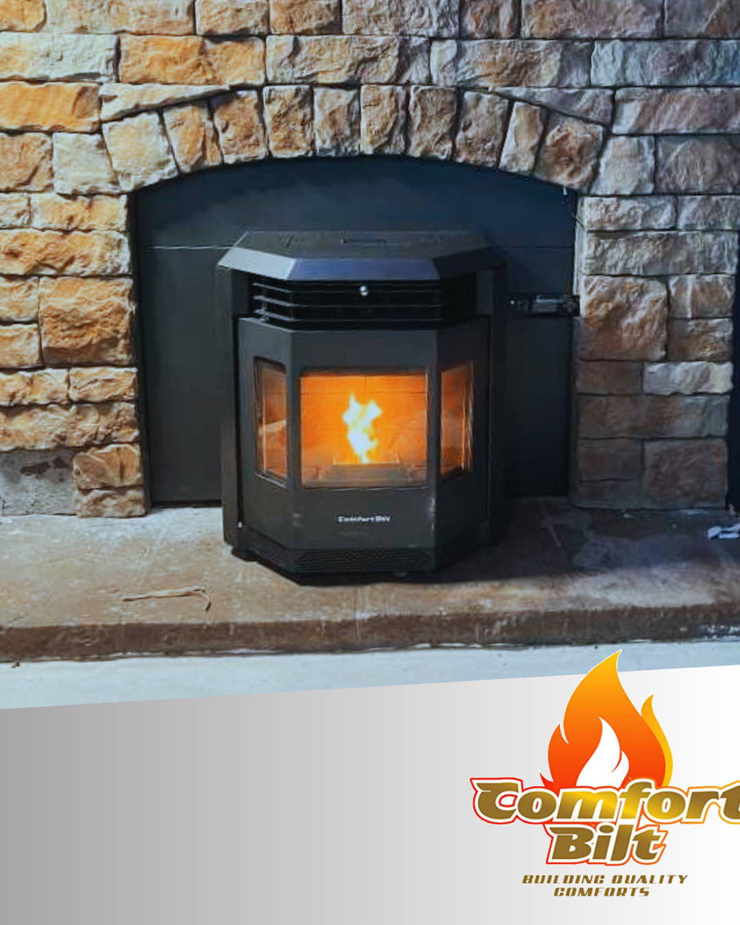 Pellet Stove Insert Customer Image by ComfortBilt