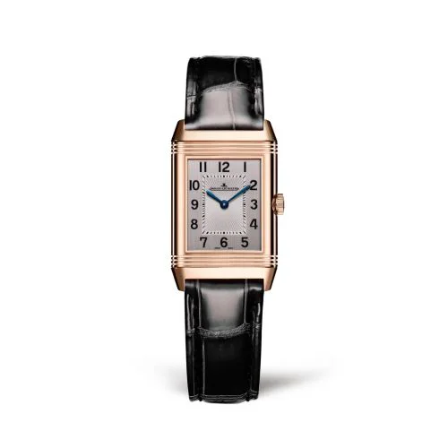 Reverso Classic Small Duetto Pink Gold / Silver / Alligator