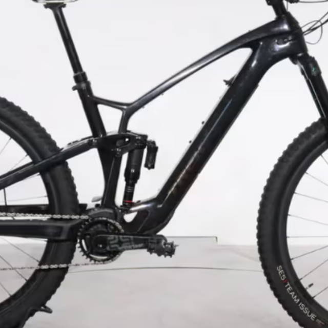 a Trek Fuel+ full suspension electric mountain bike
