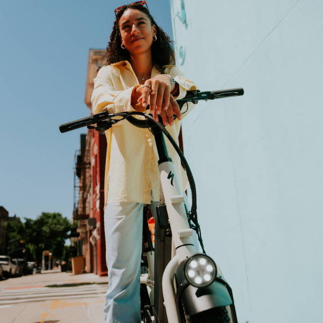 A woman on a specialized e-bike
