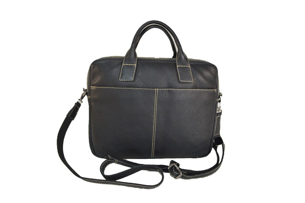 Quality Full Grain Leather Laptop Shoulder Bag - Image 4