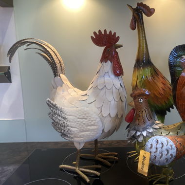 Lots 3 coq en métal 