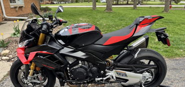 2026 APRILIA TUONO V4 1100 FACTORY ABS motorcycle for rent near Menomonee Falls, WI