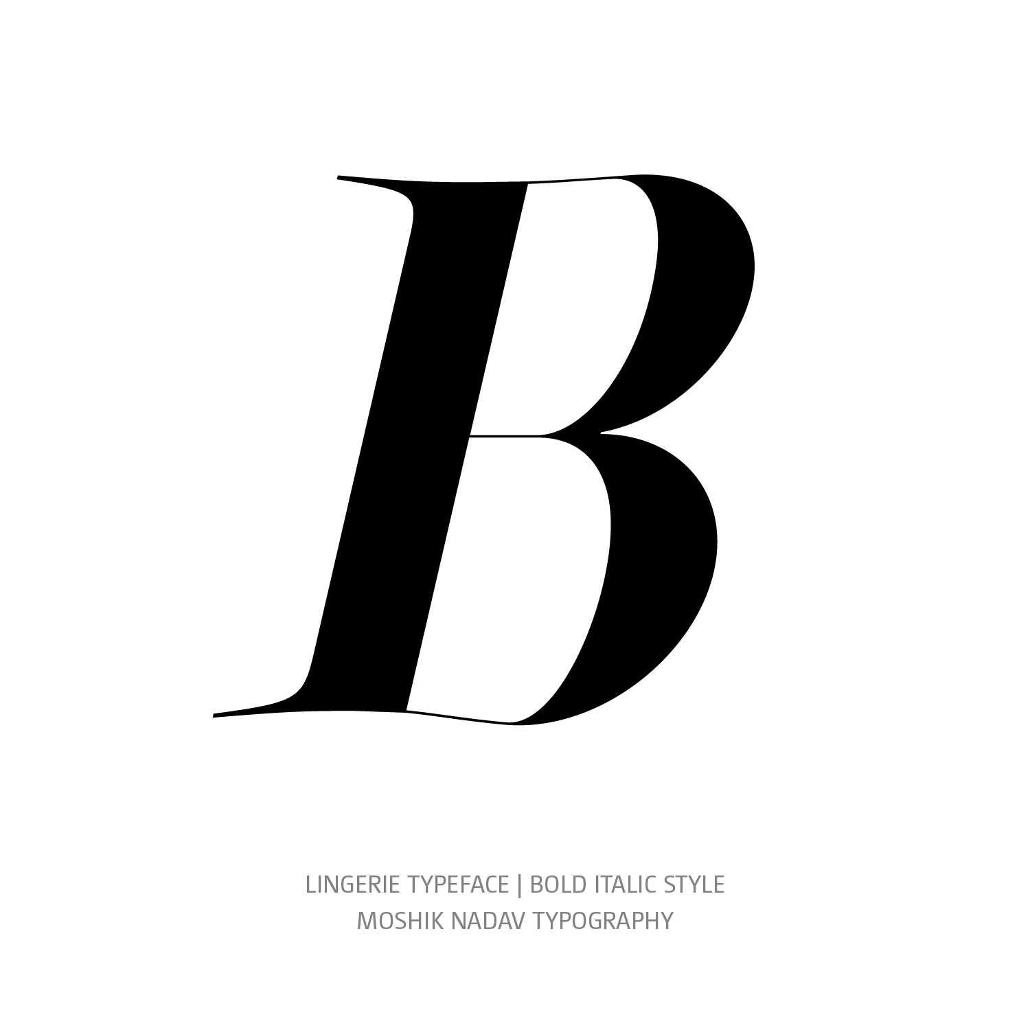 Lingerie Typeface Bold Italic B - Fashion fonts by Moshik Nadav Typography
