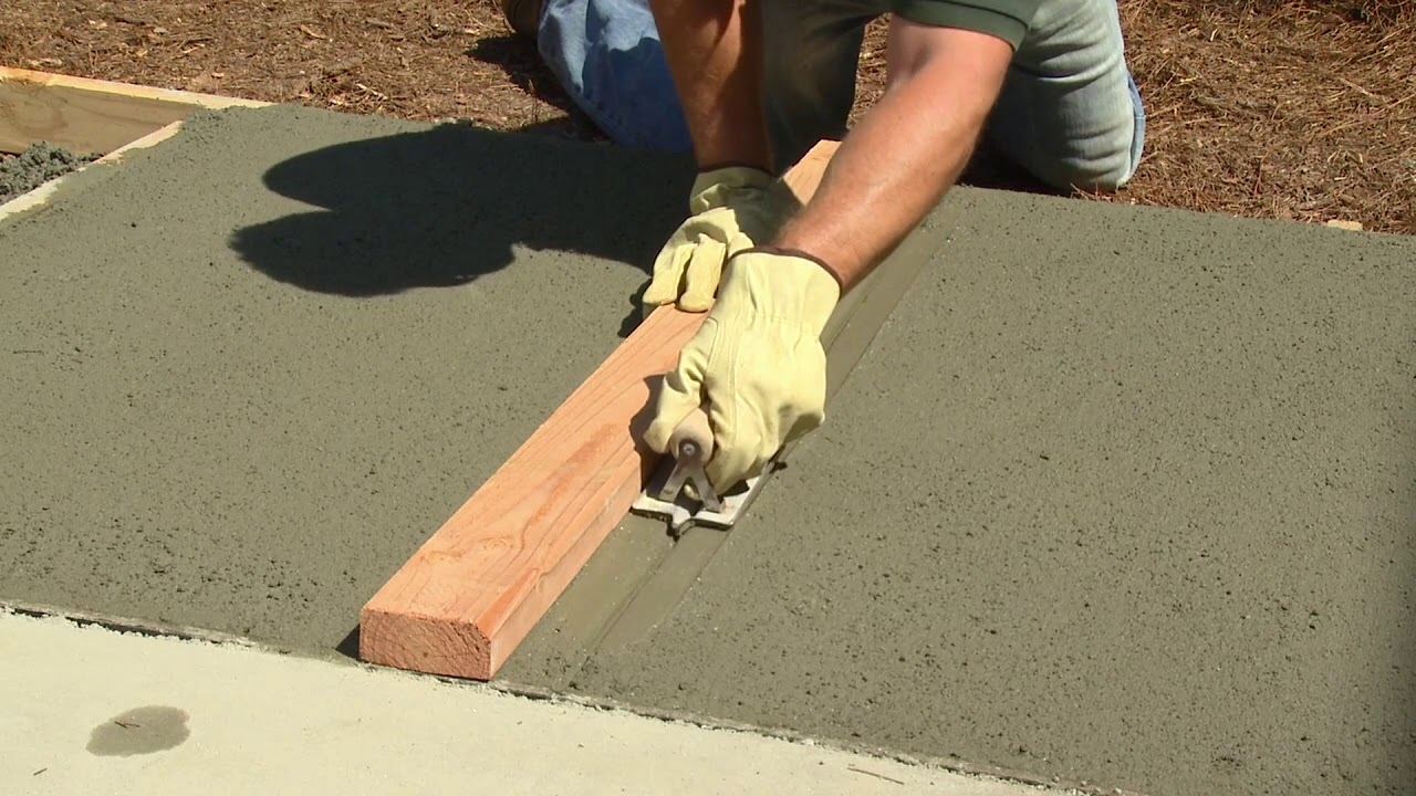 How to Pour and Finish Concrete (YouTube)