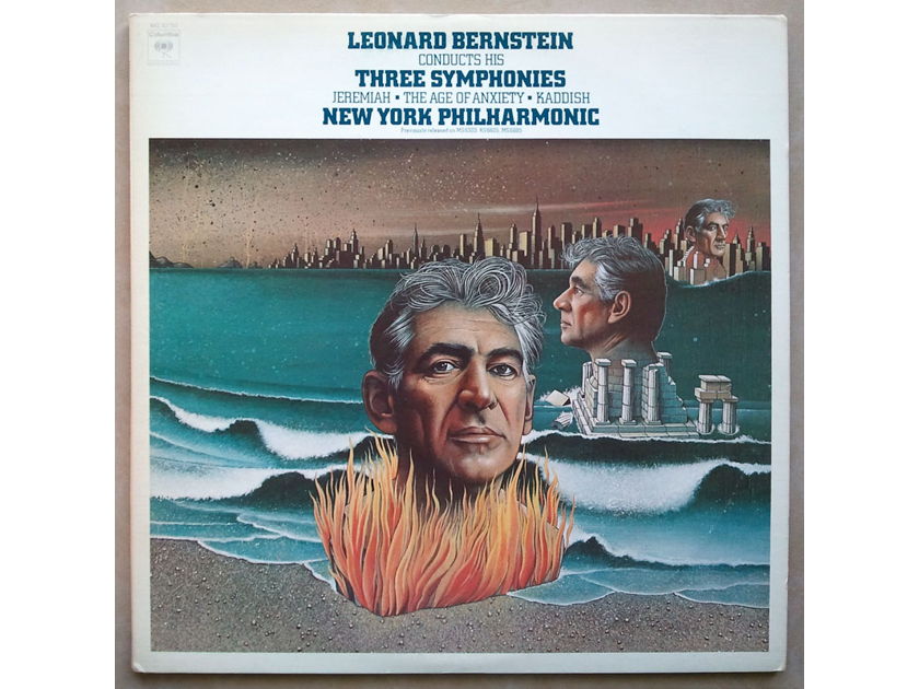 COLUMBIA | BERNSTEIN conducts - HIS Three Symphonies / 2-LP set / NM