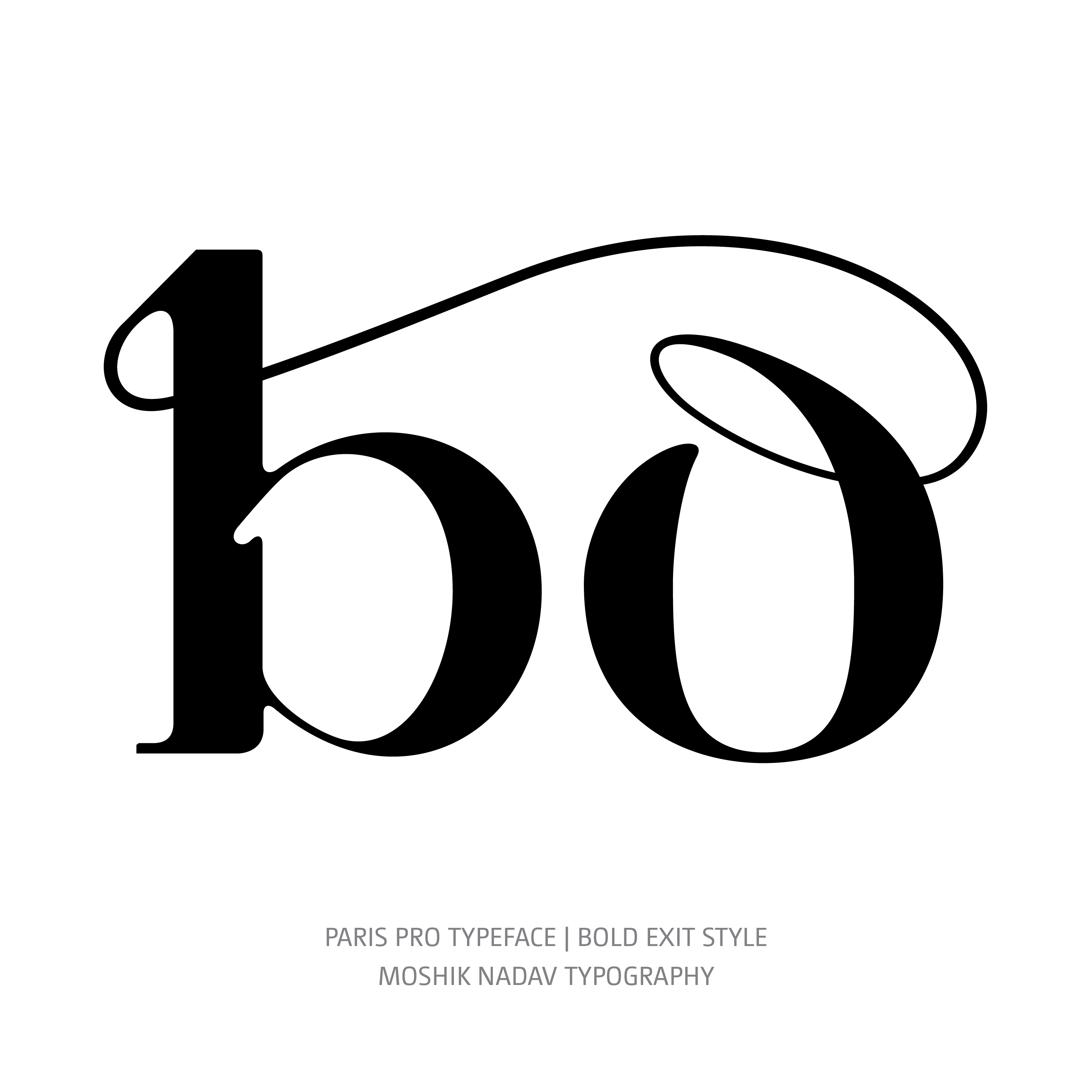 Paris Pro Typeface Bold Exit bo ligature