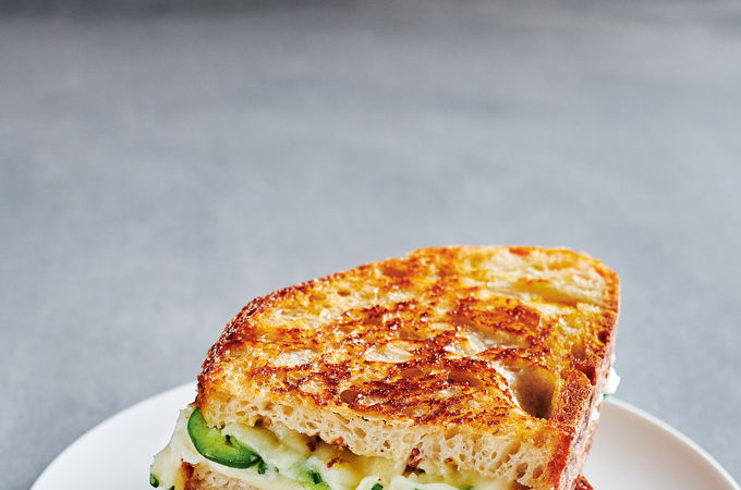 <i>Grilled cheese</i> à la purée de pommes de terre et au gruyère