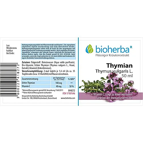 Thymian, Thymus vulgaris L., Tropfen, Tinktur 50 ml