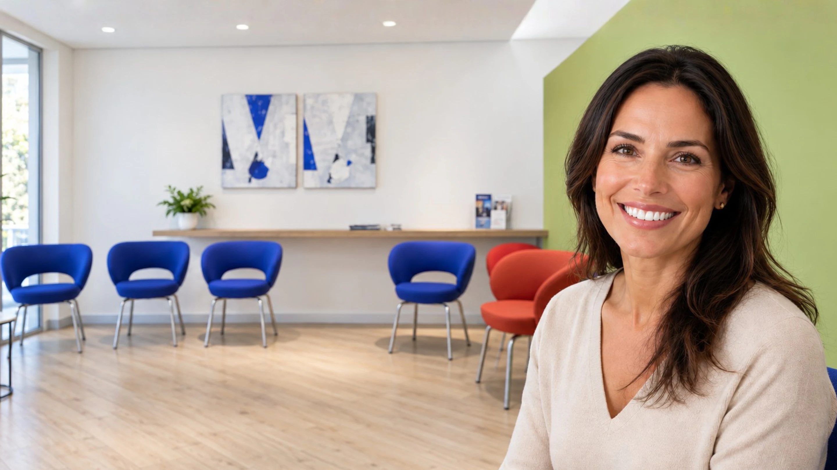 happy woman smiling