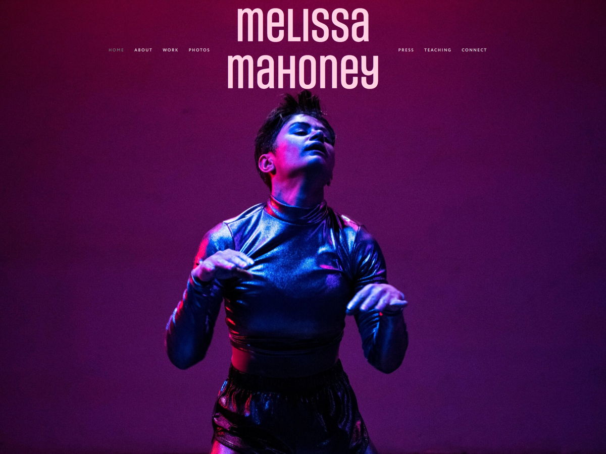 Screenshot of Melissa Mahoney, from the actor websites collection.