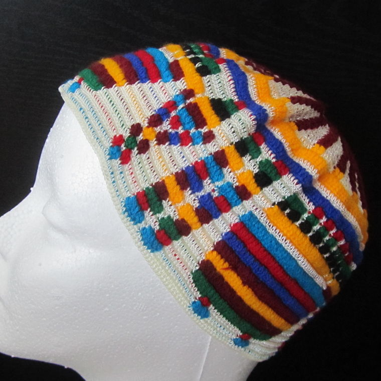 Colorful ethnic hat, 56 cm