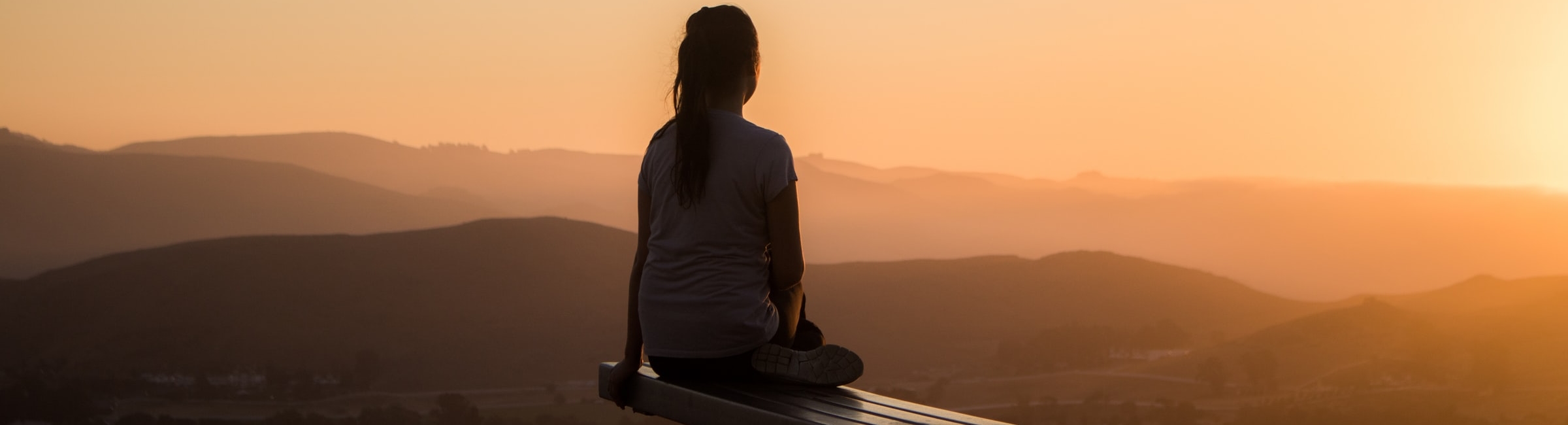 Meditating at sunrise