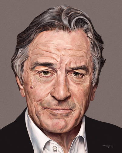 Digital portrait of robert de niro by artist jose molestina