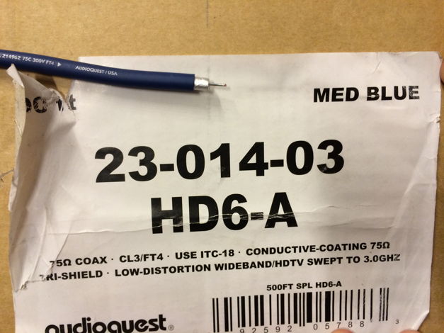 AudioQuest HD6-A 437ft Med Blue