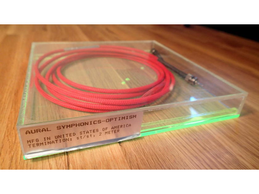 Aural Symphonics Optimism V1 2 meter optical cable - Price reduced!