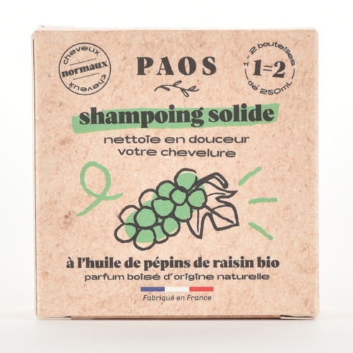 Shampoing Solide À L'Huile De Pépins De Raisins Bio