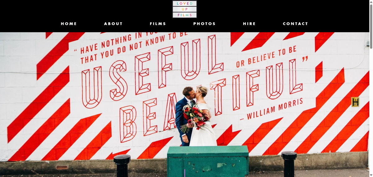Screenshot of Loved Up Films, from the filmmaker portfolios collection.