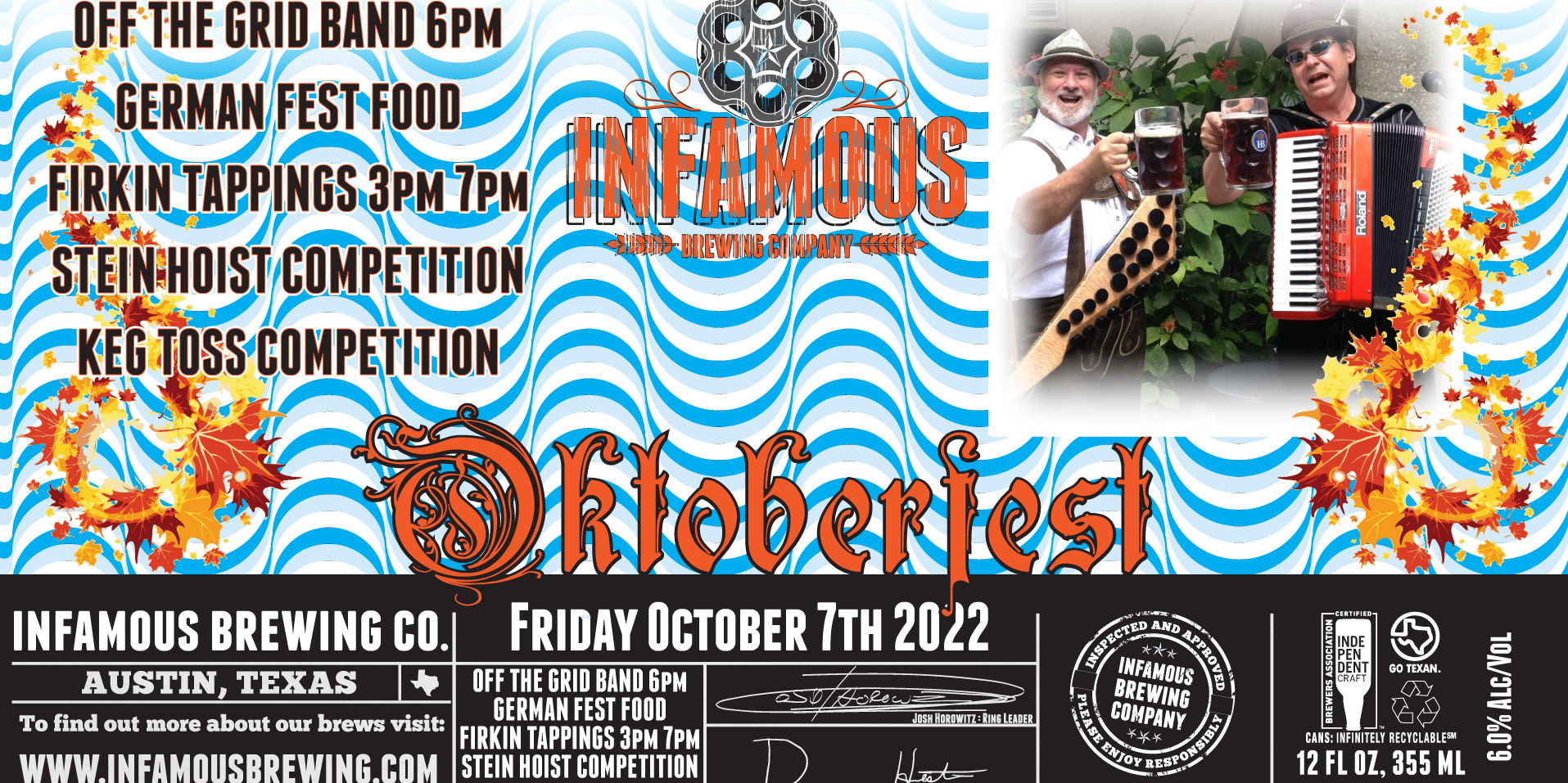 Oktoberfest at Infamous Brewing promotional image
