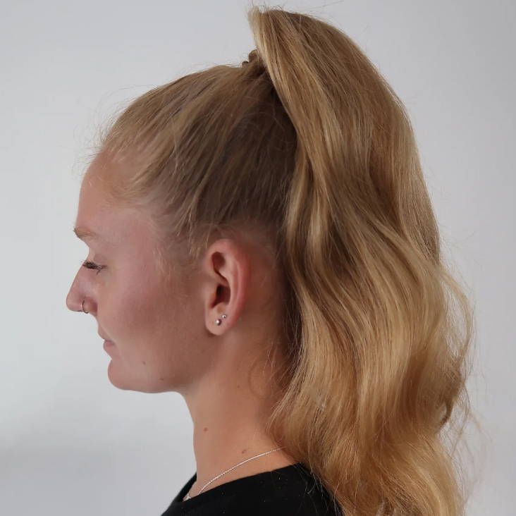 high ponytail hairstyle