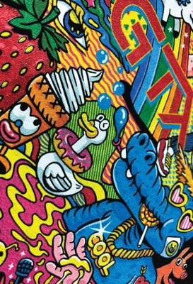 Bright DTG print on a shirt