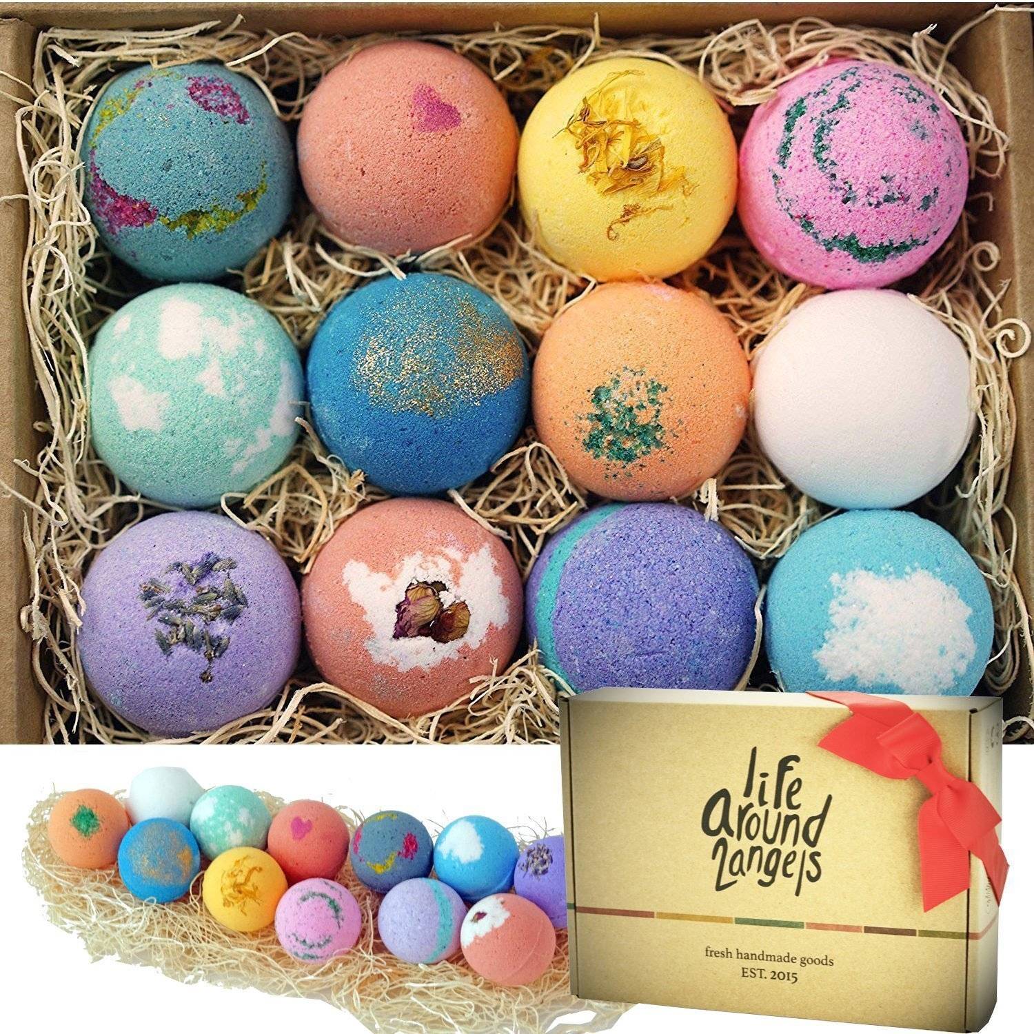 Bath Bombs Made Of Shea & Cocoa Butter Which Is Formulated for Normal or Dry Skin To Moisturize Skin and Perfect for Bubble & Spa Bath.