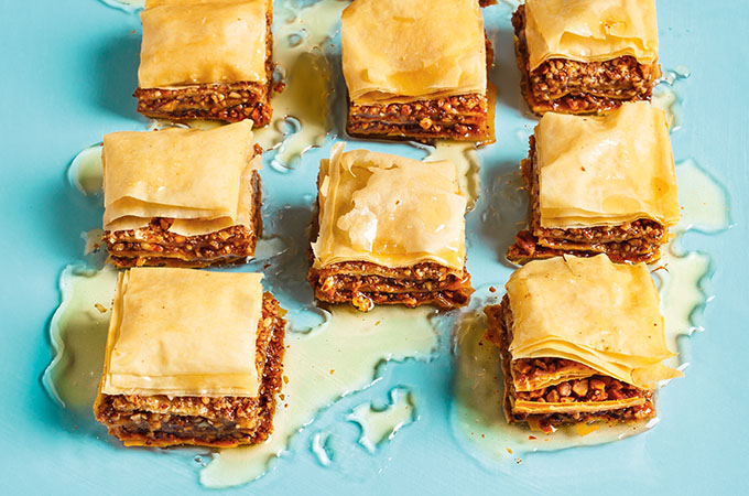 Pecan and Almond Baklava with Mead