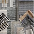 gray and white cotton rugs