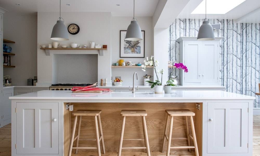 Image of a glossy laminated kitchen benchtop