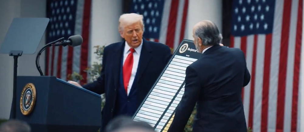 President Trump announcing reciprocal tariffs
