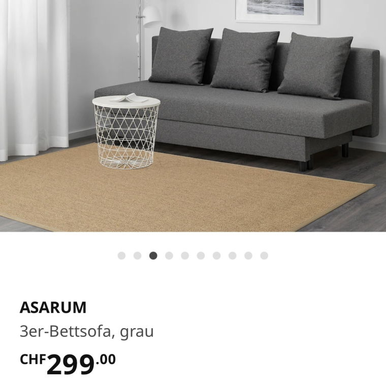 Canapé-lit beige IKEA | Beige Sofa-Bed IKEA