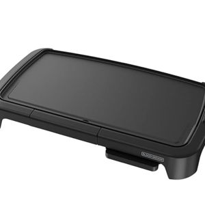 BLACK+DECKER 8-Serving Electric Griddle, GD2051B, Non-Stick Cooking Surface, Warming Tray, Removable Drip Tray, Family Sized