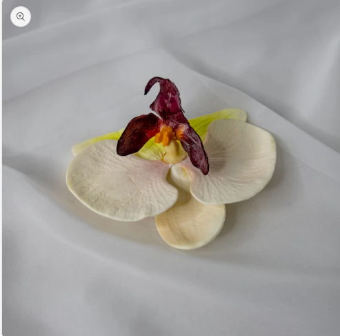 White, Pink and Green Phalaenopsis Flowerhead (6 Pack) - Realistic Artificial Flowers - Image 2