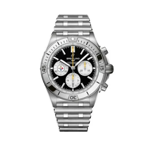 Chronomat B01 42 NFL Pittsburgh Steelers / Rouleaux