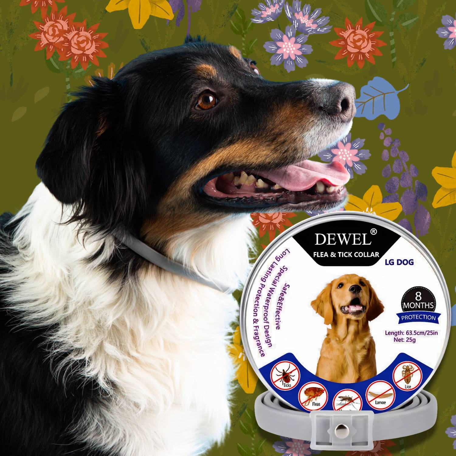 DEWEL™ Best Flea & Tick Prevention Collar for Dogs