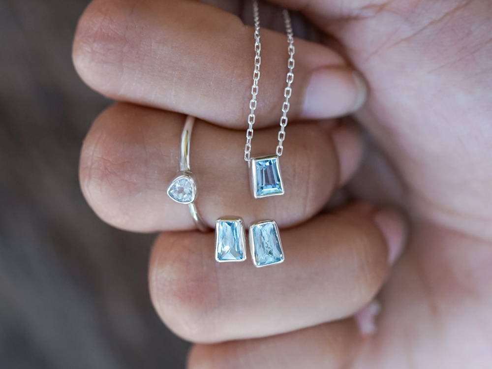 topaz jewelry in silver