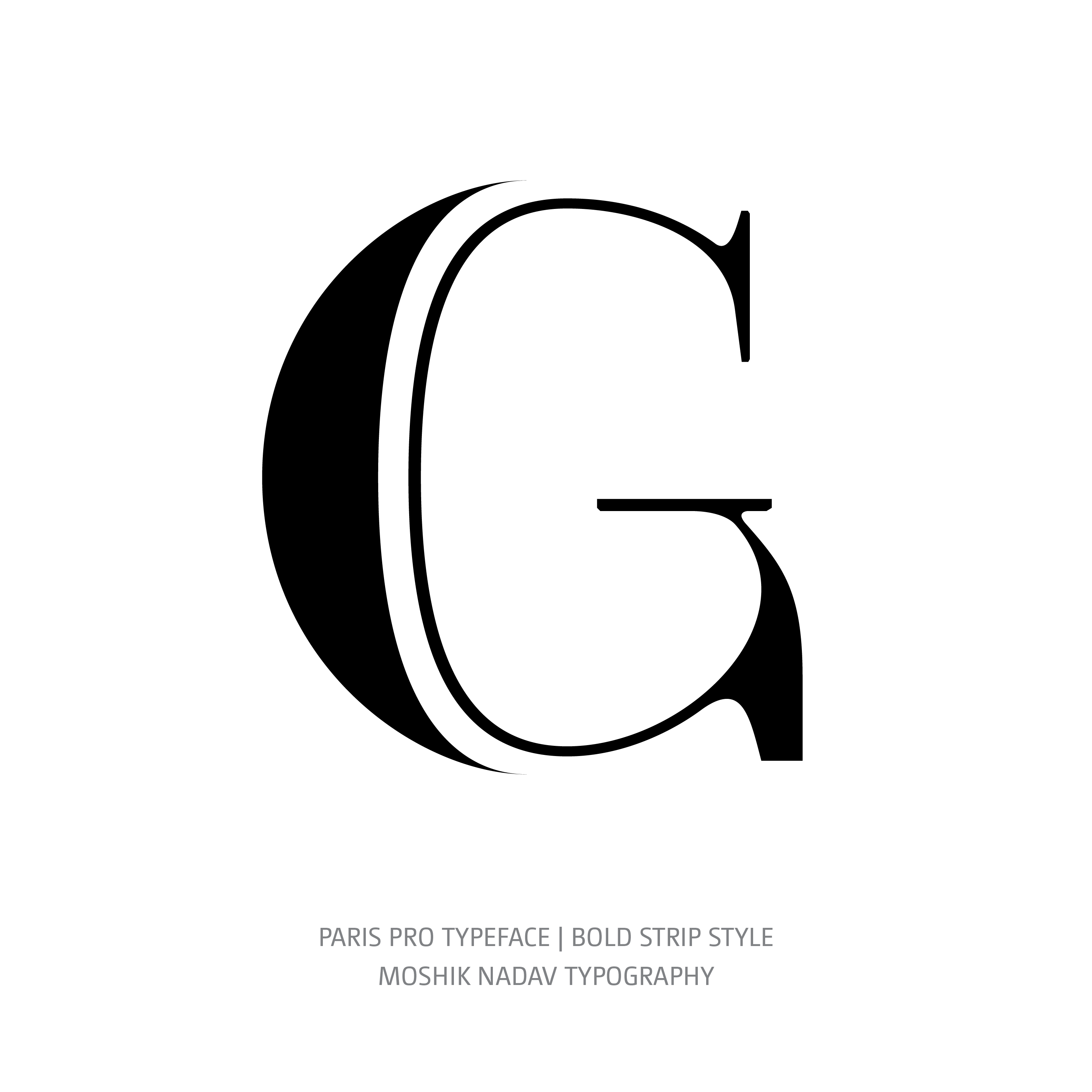 Paris Pro Typeface Bold Strip G