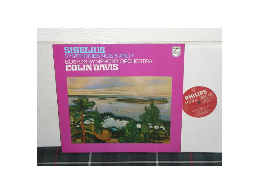 Davis/Boston Symphony Orchestra - Sibelius Symphonies No 5&7 Philips import pressing 6500