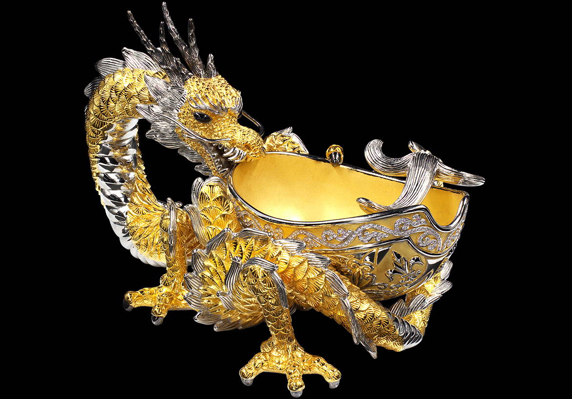 Dragon cigar ashtray yves lemay jewelry